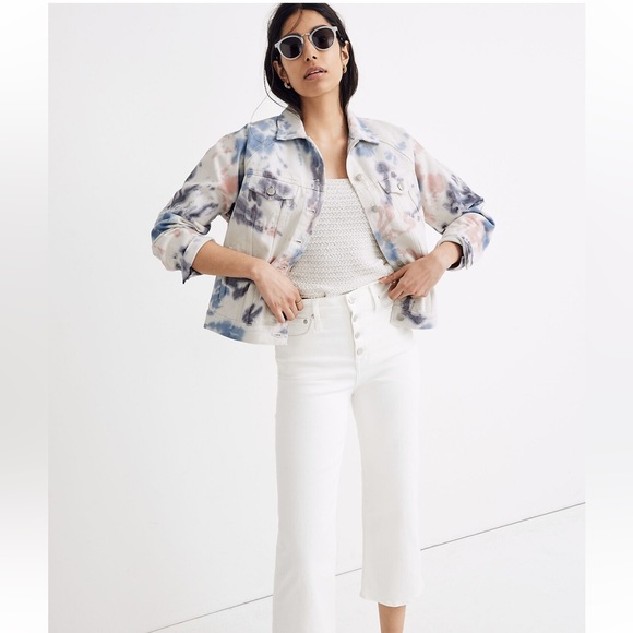 Madewell The Raglan Oversized Jean Jacket: Tie-Dyed Edition size XL - Picture 2 of 12